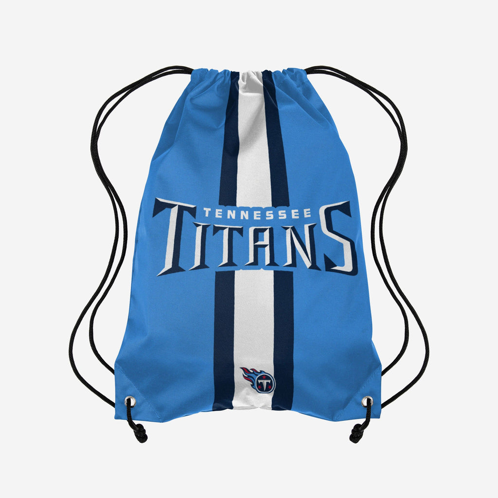 Tennessee Titans Team Stripe Wordmark Drawstring Backpack FOCO - FOCO.com