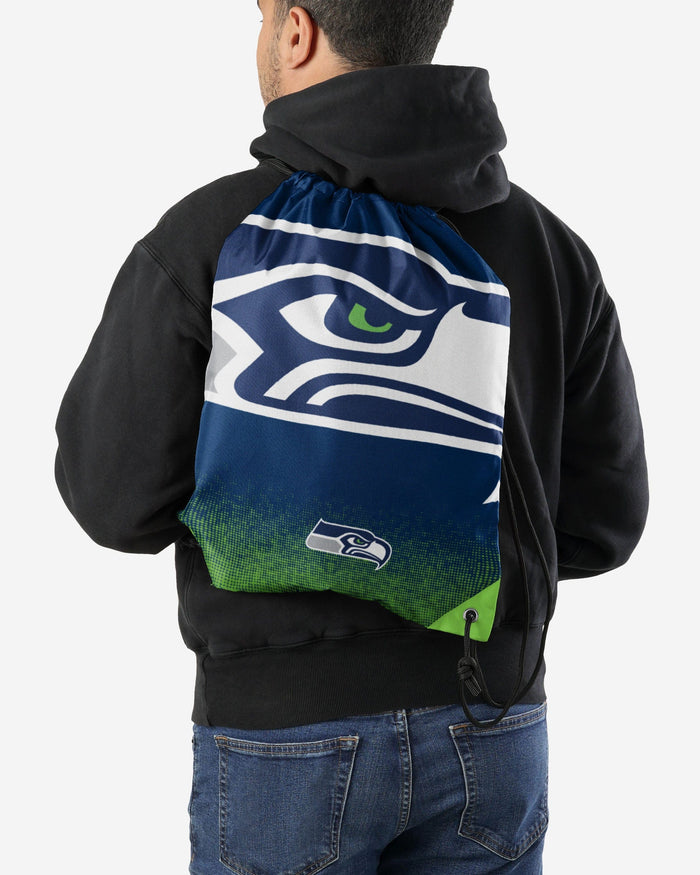 Seattle Seahawks Gradient Drawstring Backpack FOCO - FOCO.com