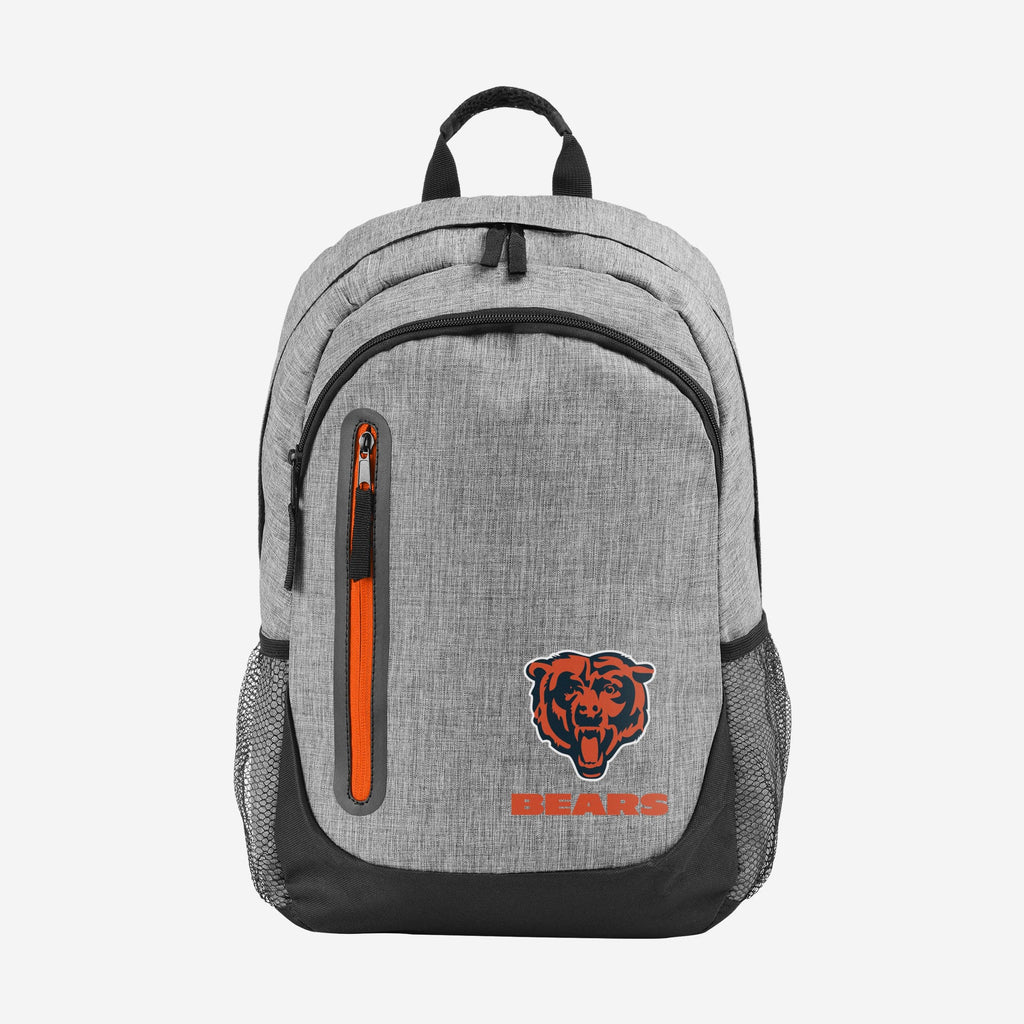 Chicago Bears Heather Grey Bold Color Backpack FOCO - FOCO.com