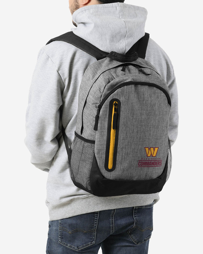 Washington Commanders Heather Grey Bold Color Backpack FOCO - FOCO.com