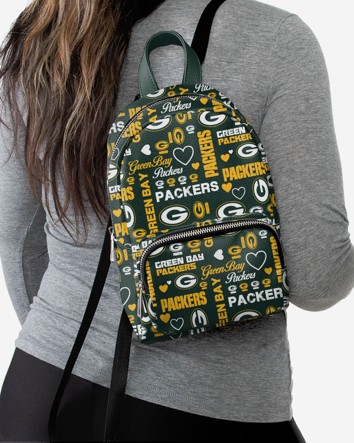 Green Bay Packers Logo Love Mini Backpack FOCO - FOCO.com