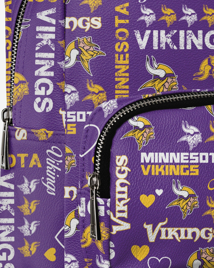 Minnesota Vikings Logo Love Mini Backpack FOCO - FOCO.com