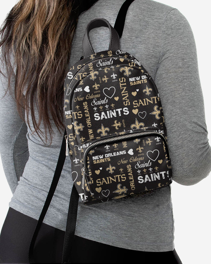 New Orleans Saints Logo Love Mini Backpack FOCO - FOCO.com