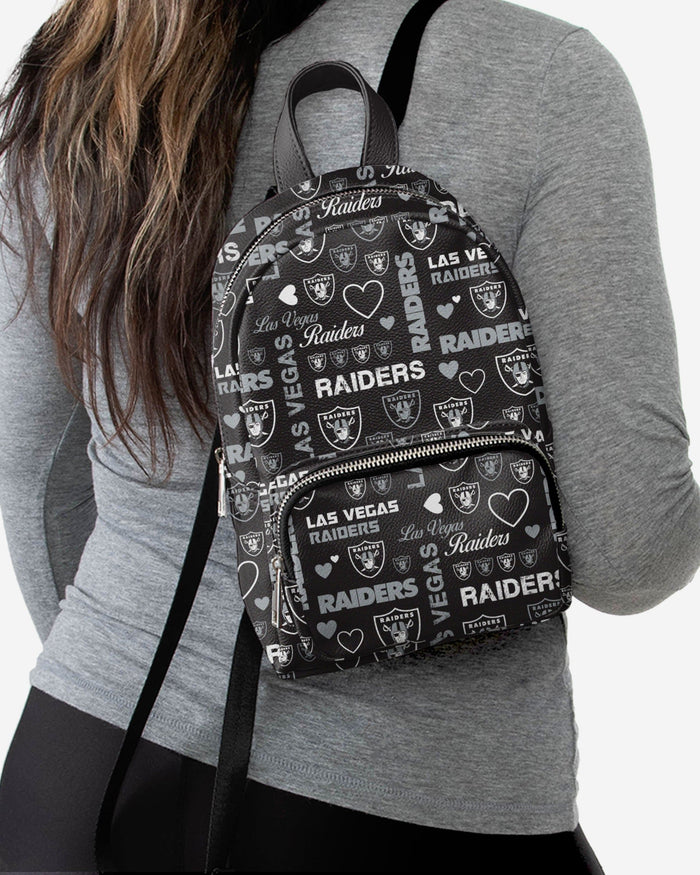 Las Vegas Raiders Logo Love Mini Backpack FOCO - FOCO.com