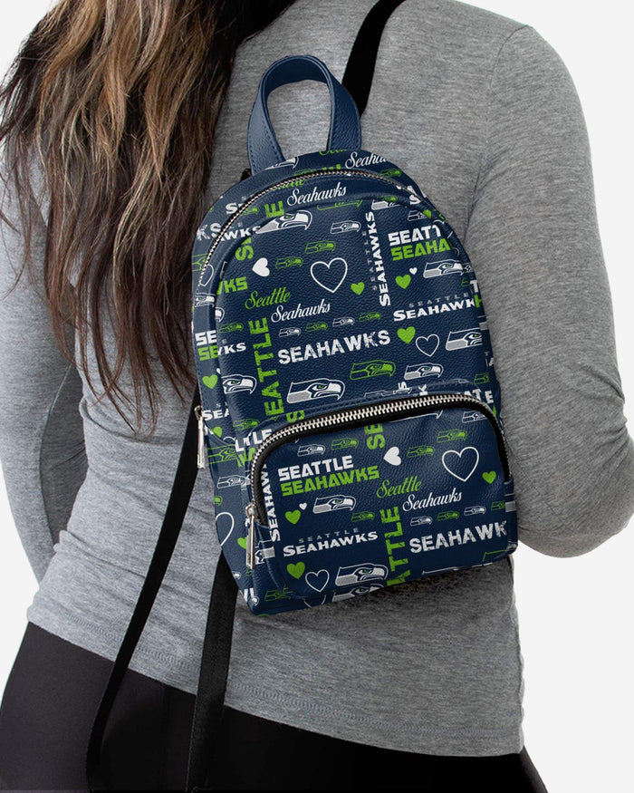 Seattle Seahawks Logo Love Mini Backpack FOCO - FOCO.com