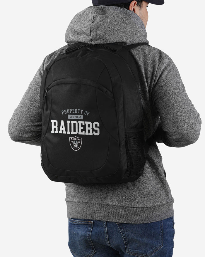 Las Vegas Raiders Property Of Action Backpack FOCO - FOCO.com