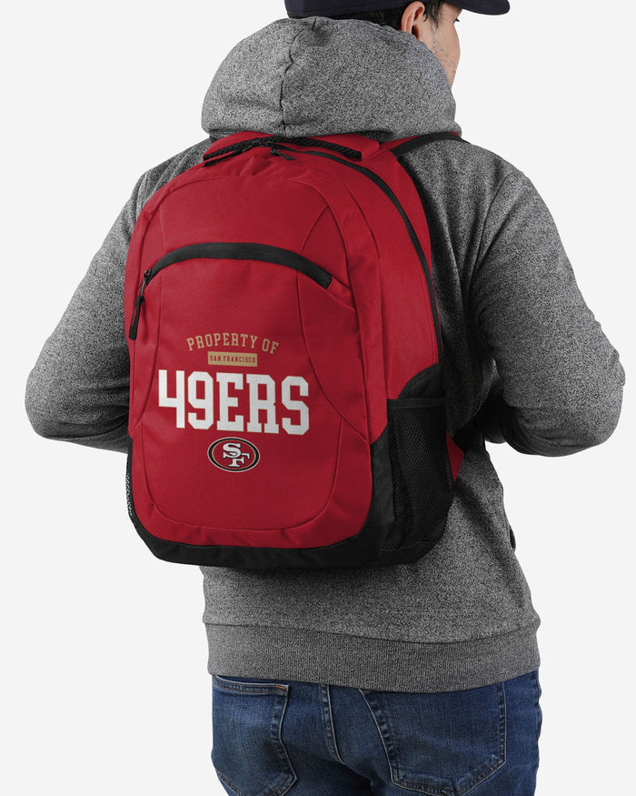 San Francisco 49ers Property Of Action Backpack FOCO - FOCO.com