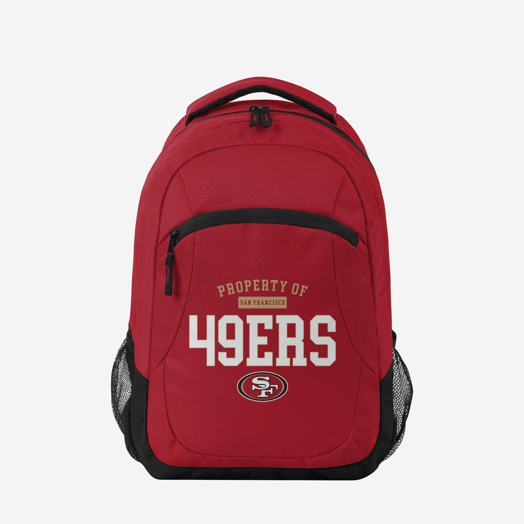 San Francisco 49ers Property Of Action Backpack FOCO - FOCO.com