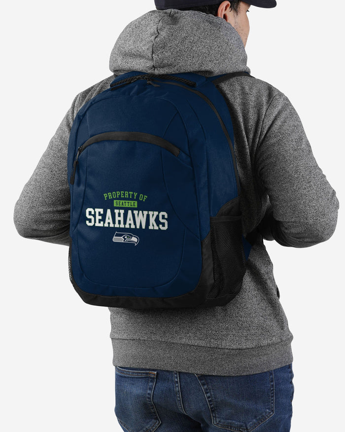 Seattle Seahawks Property Of Action Backpack FOCO - FOCO.com