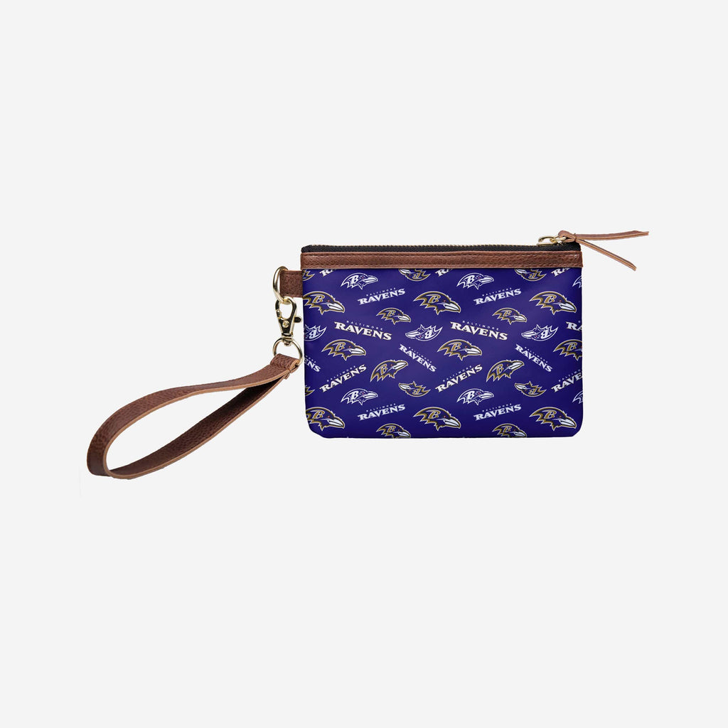 Baltimore Ravens Printed Collection Repeat Logo Wristlet FOCO - FOCO.com