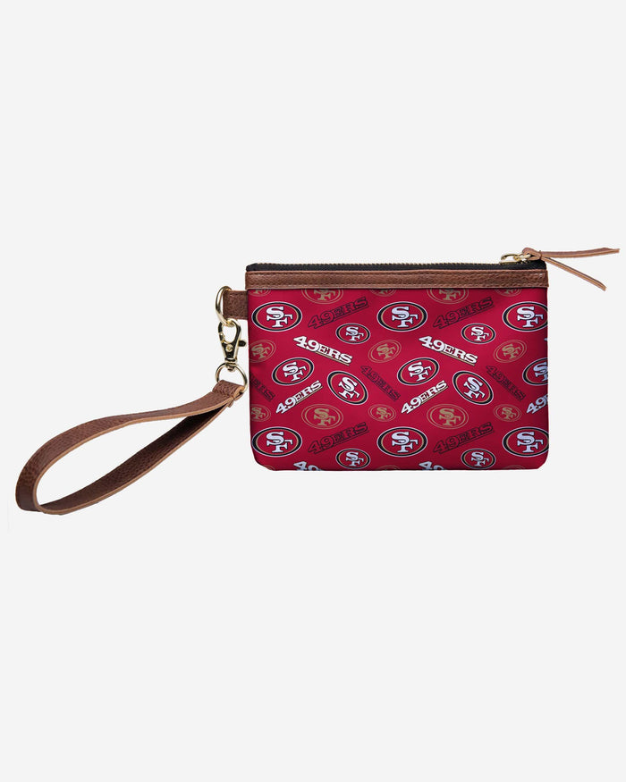 San Francisco 49ers Printed Collection Repeat Logo Wristlet FOCO - FOCO.com