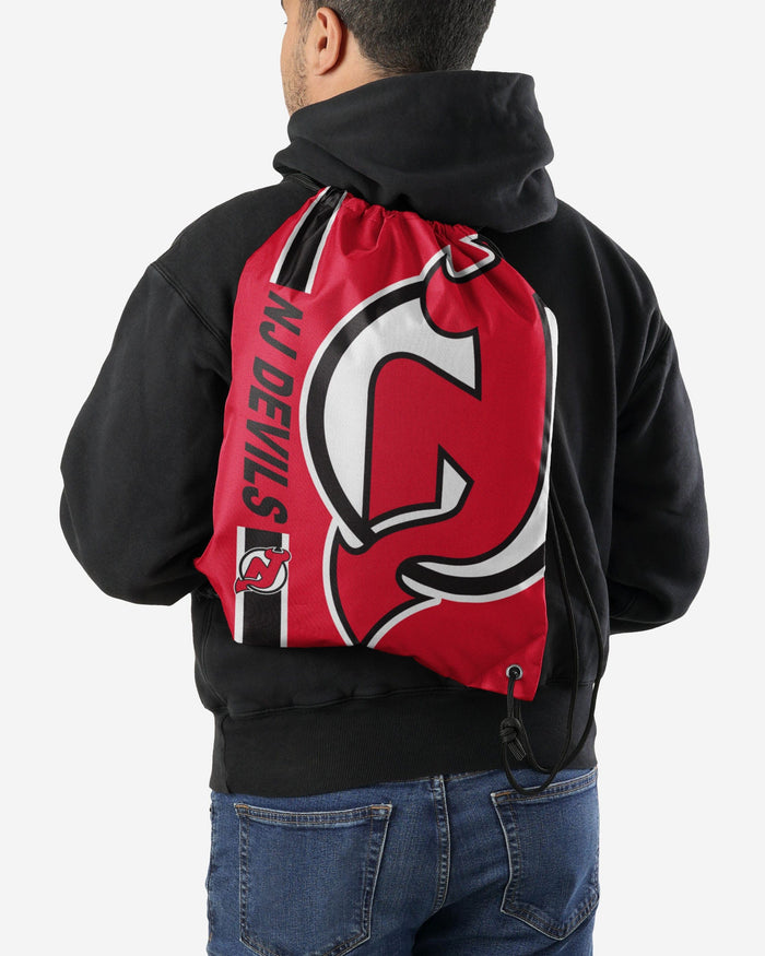 New Jersey Devils Big Logo Drawstring Backpack FOCO - FOCO.com