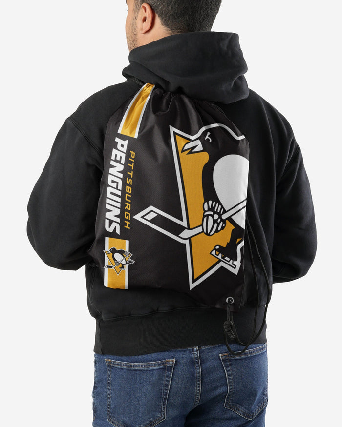 Pittsburgh Penguins Big Logo Drawstring Backpack FOCO - FOCO.com