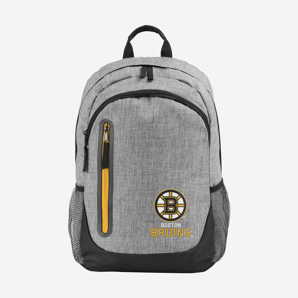 Boston Bruins Heather Grey Bold Color Backpack FOCO - FOCO.com