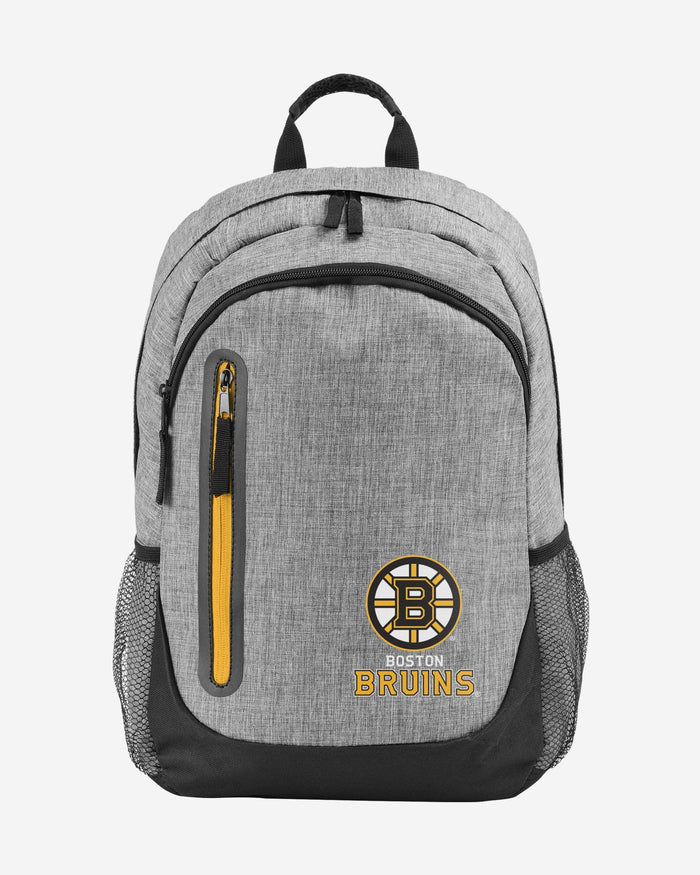 Boston Bruins Heather Grey Bold Color Backpack FOCO - FOCO.com