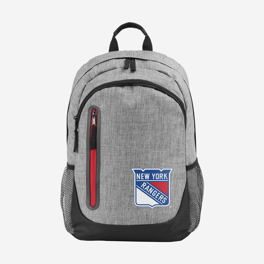 New York Rangers Heather Grey Bold Color Backpack FOCO - FOCO.com