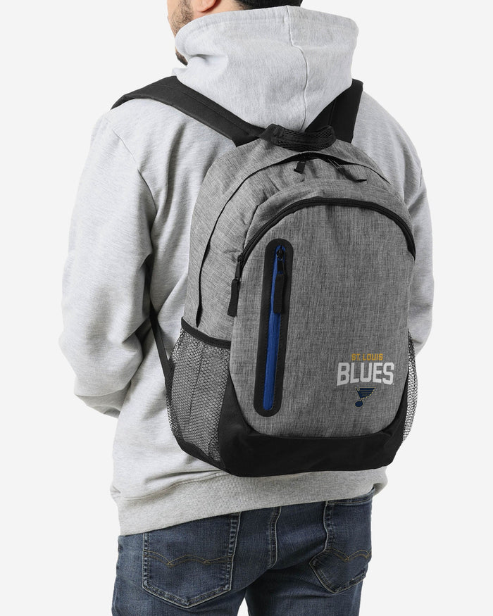 St Louis Blues Heather Grey Bold Color Backpack FOCO - FOCO.com