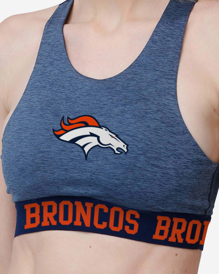 Denver Broncos Womens Team Color Static Sports Bra FOCO - FOCO.com