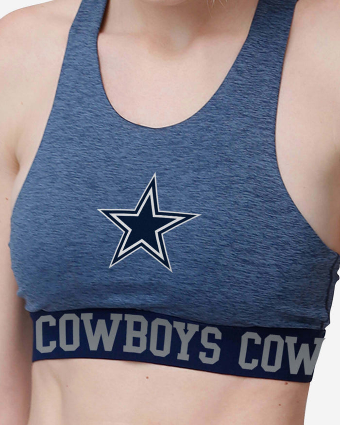 Dallas Cowboys Womens Team Color Static Sports Bra FOCO - FOCO.com