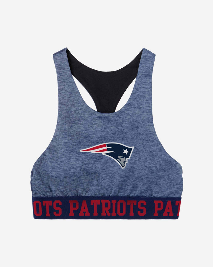 New England Patriots Womens Team Color Static Sports Bra FOCO - FOCO.com