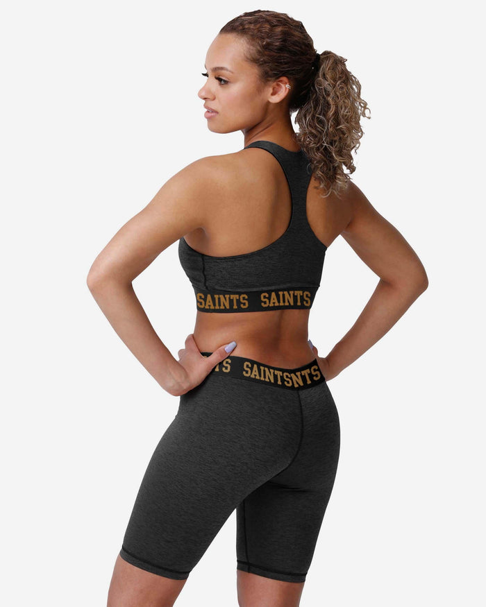 New Orleans Saints Womens Team Color Static Sports Bra FOCO - FOCO.com