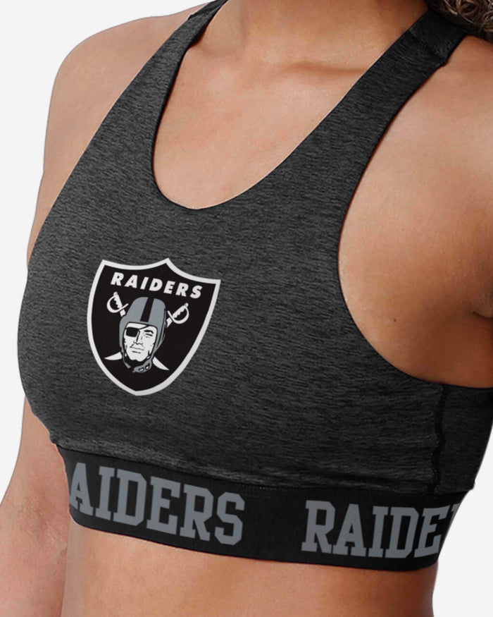 Las Vegas Raiders Womens Team Color Static Sports Bra FOCO - FOCO.com