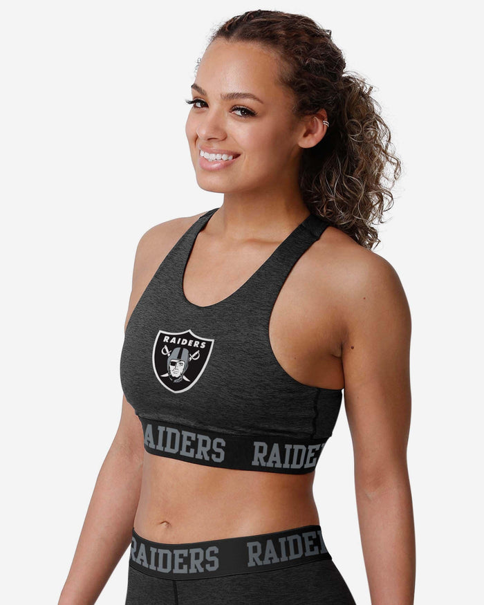 Las Vegas Raiders Womens Team Color Static Sports Bra FOCO S - FOCO.com