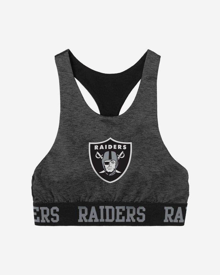 Las Vegas Raiders Womens Team Color Static Sports Bra FOCO - FOCO.com