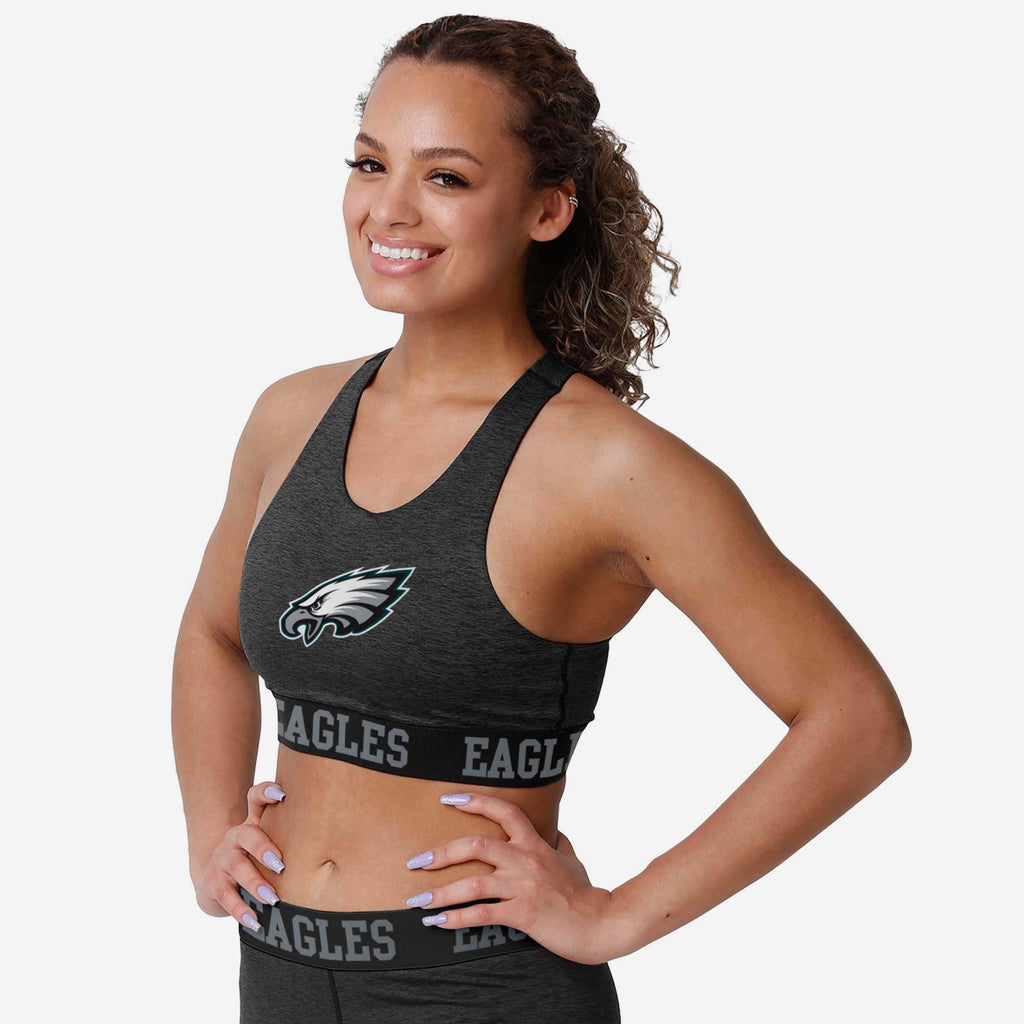 Philadelphia Eagles Womens Team Color Static Sports Bra FOCO S - FOCO.com