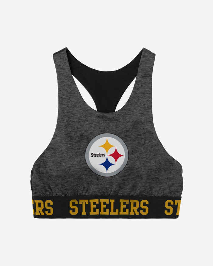 Pittsburgh Steelers Womens Team Color Static Sports Bra FOCO - FOCO.com