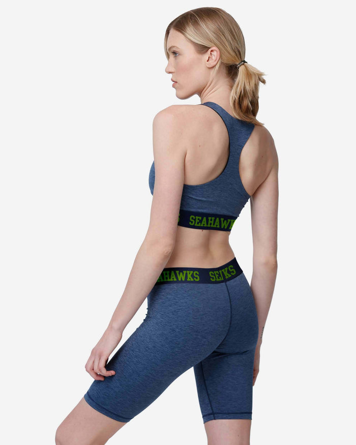 Seattle Seahawks Womens Team Color Static Sports Bra FOCO - FOCO.com