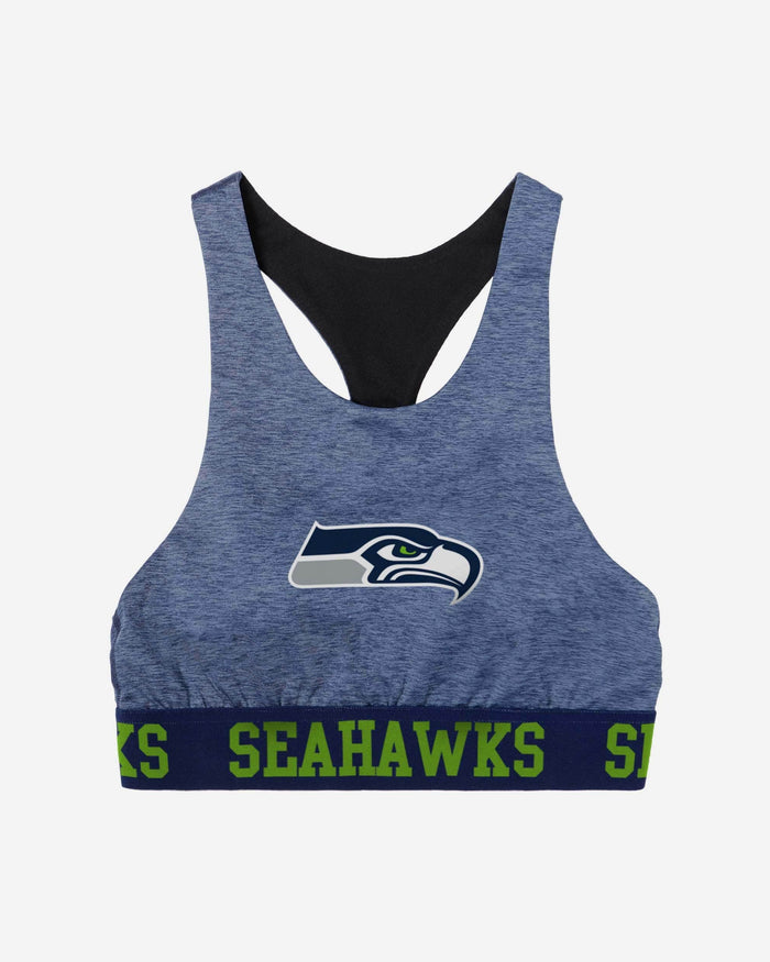 Seattle Seahawks Womens Team Color Static Sports Bra FOCO - FOCO.com