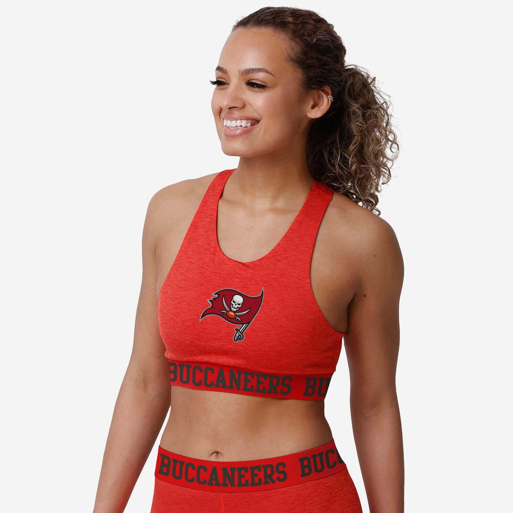 Tampa Bay Buccaneers Womens Team Color Static Sports Bra FOCO S - FOCO.com