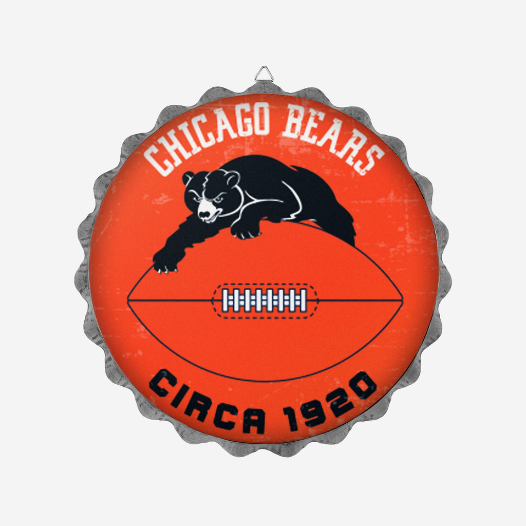 Chicago Bears Retro Bottle Cap Wall Sign FOCO - FOCO.com