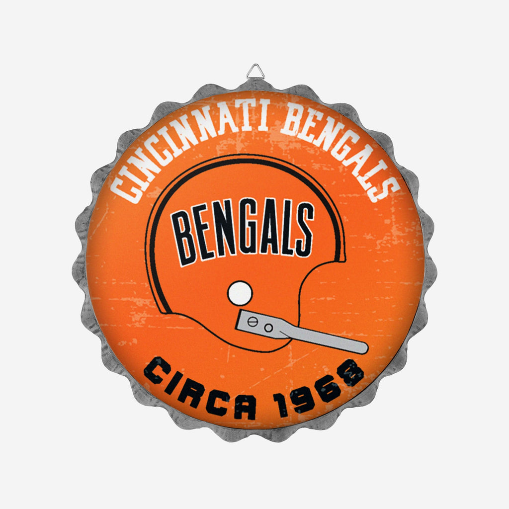 Cincinnati Bengals Retro Bottle Cap Wall Sign FOCO - FOCO.com