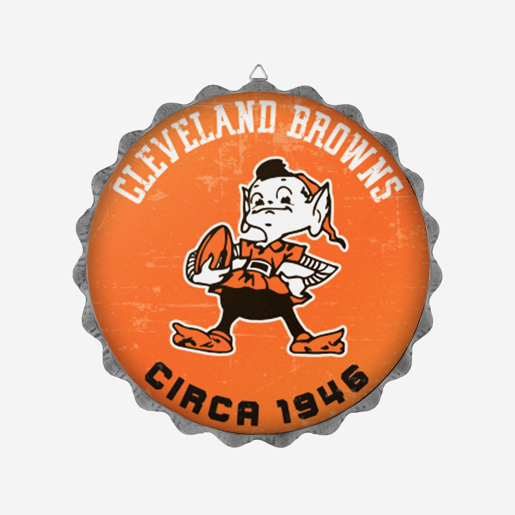 Cleveland Browns Retro Bottle Cap Wall Sign FOCO - FOCO.com