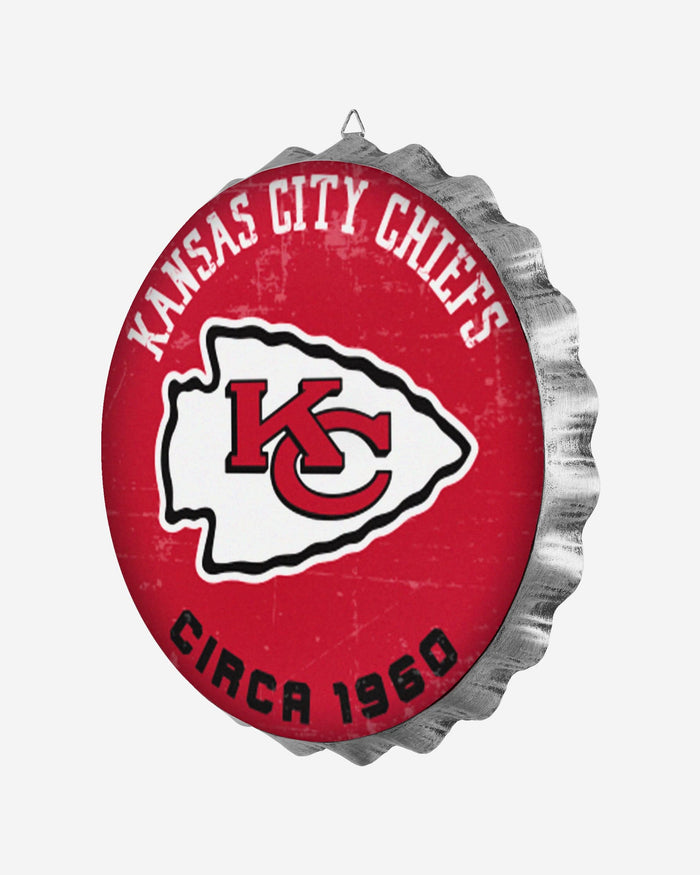 Kansas City Chiefs Retro Bottle Cap Wall Sign FOCO - FOCO.com