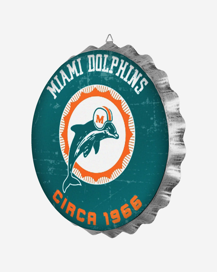 Miami Dolphins Retro Bottle Cap Wall Sign FOCO - FOCO.com