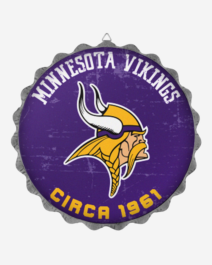 Minnesota Vikings Retro Bottle Cap Wall Sign FOCO - FOCO.com