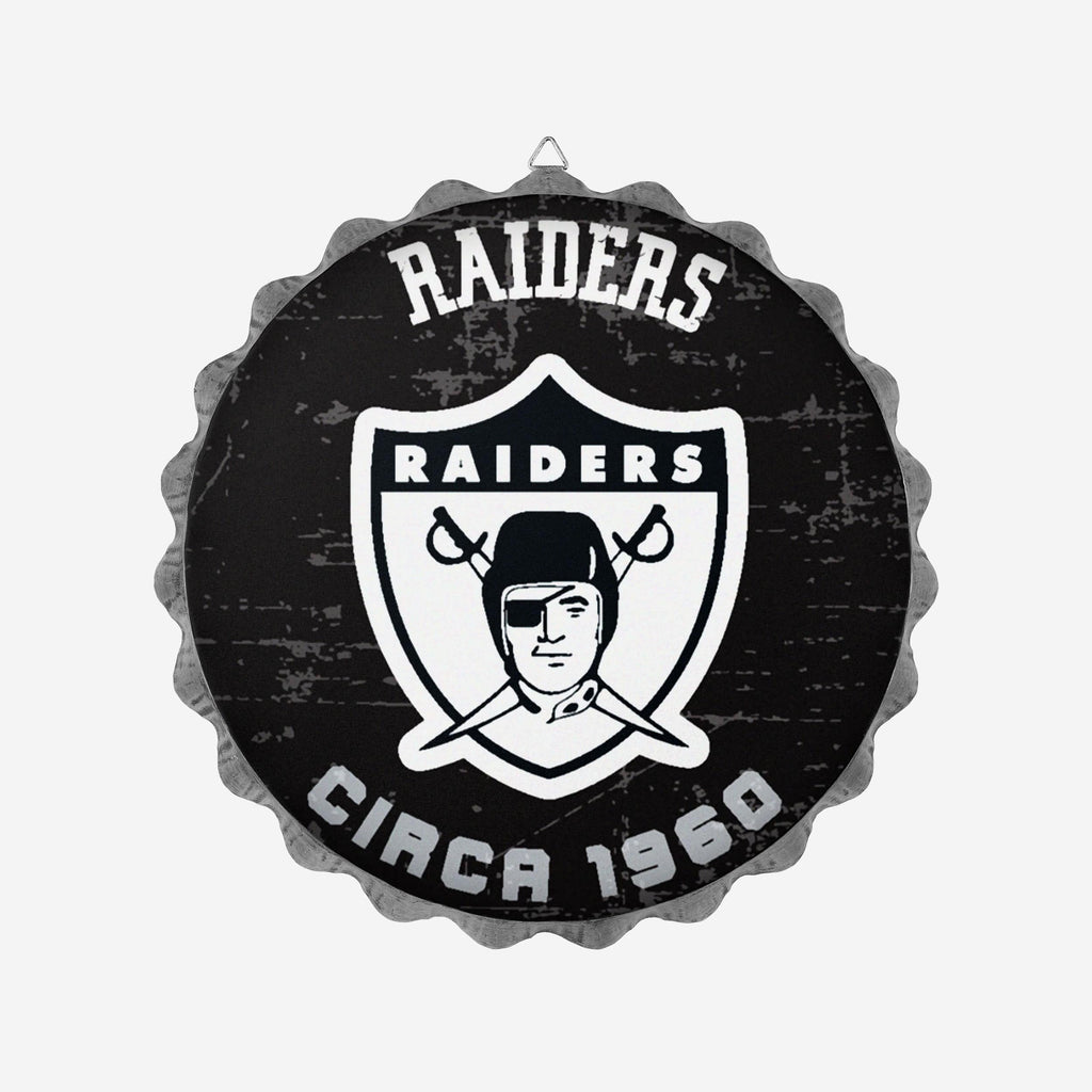 Las Vegas Raiders Retro Bottle Cap Wall Sign FOCO - FOCO.com