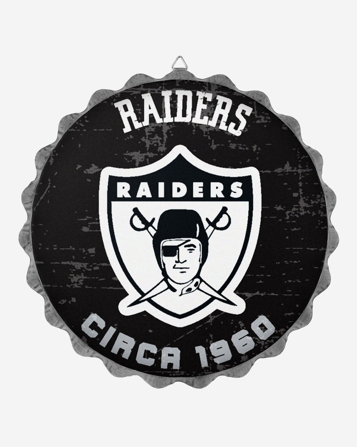 Las Vegas Raiders Retro Bottle Cap Wall Sign FOCO - FOCO.com