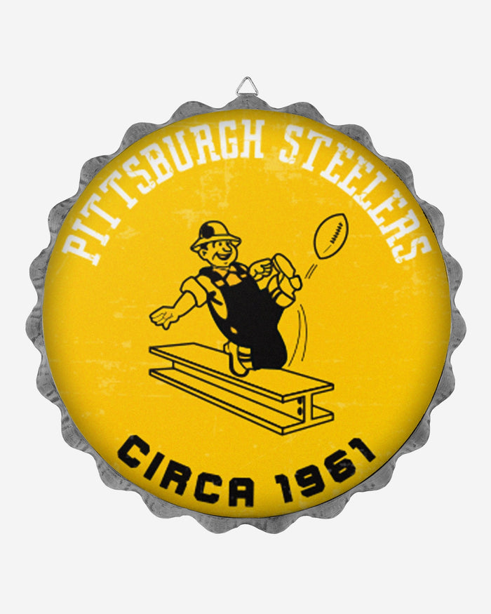 Pittsburgh Steelers Retro Bottle Cap Wall Sign FOCO - FOCO.com