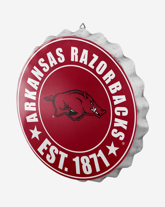 Arkansas Razorbacks Bottle Cap Wall Sign FOCO - FOCO.com