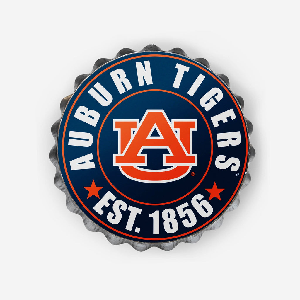 Auburn Tigers Bottle Cap Wall Sign FOCO - FOCO.com