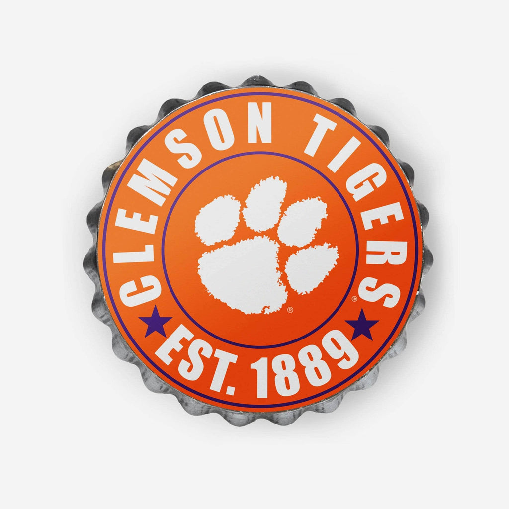 Clemson Tigers Bottle Cap Wall Sign FOCO - FOCO.com