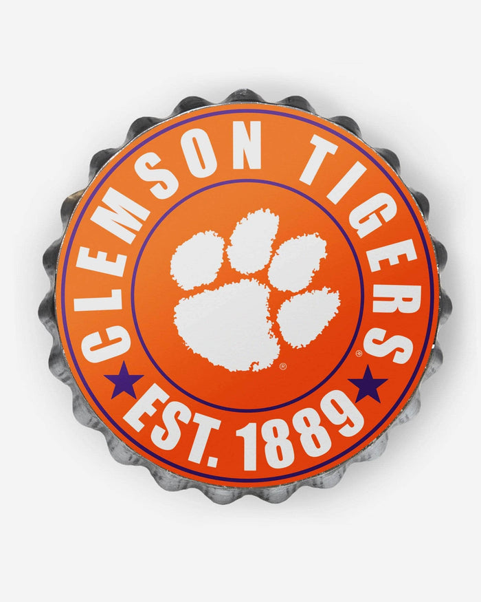 Clemson Tigers Bottle Cap Wall Sign FOCO - FOCO.com