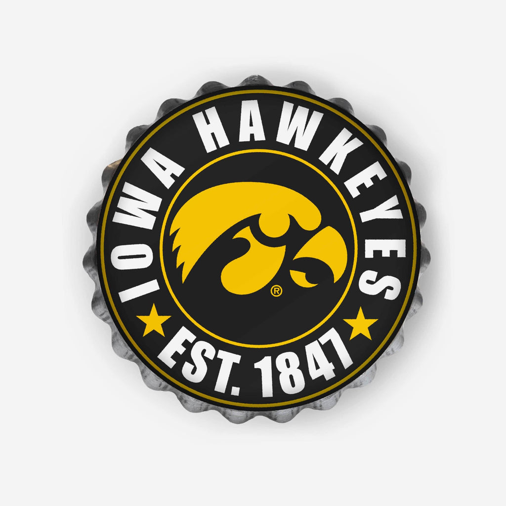 Iowa Hawkeyes Bottle Cap Wall Sign FOCO - FOCO.com