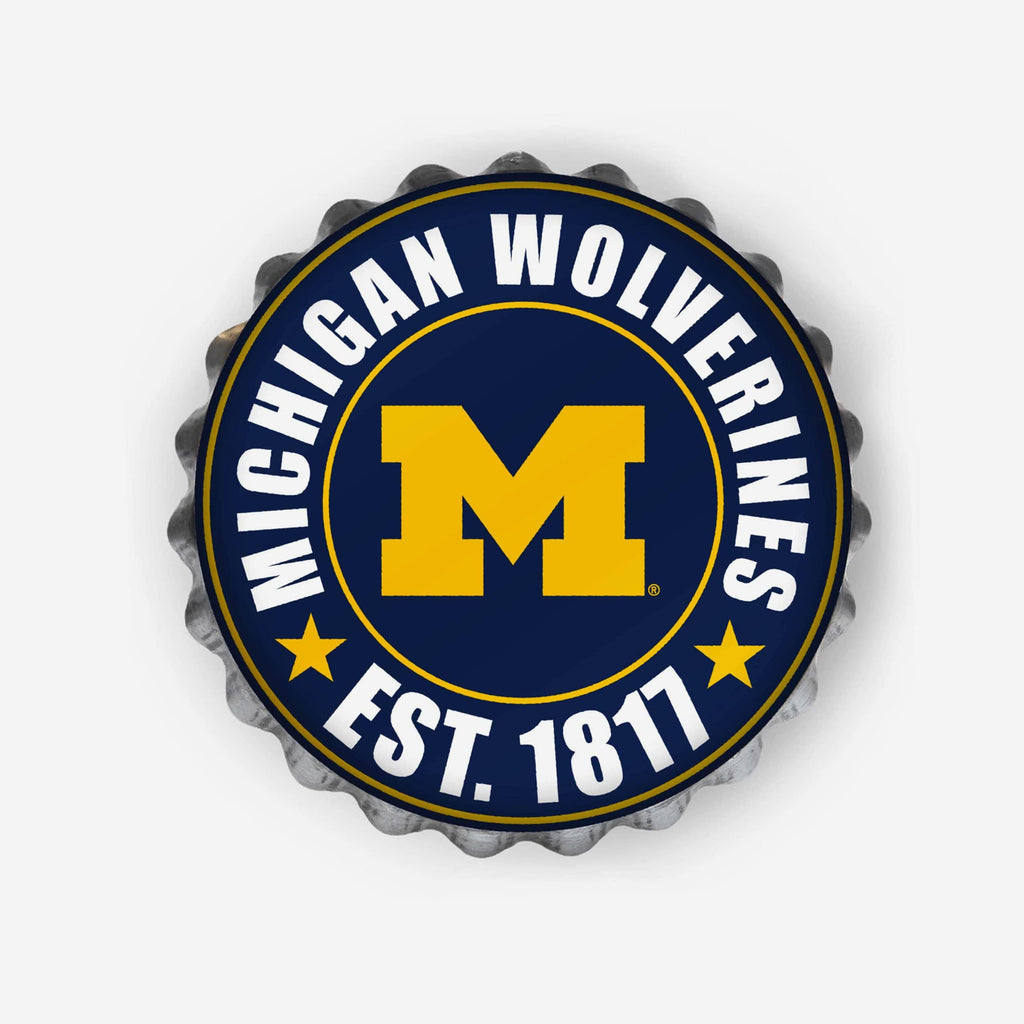 Michigan Wolverines Bottle Cap Wall Sign FOCO - FOCO.com