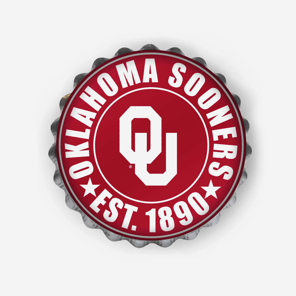 Oklahoma Sooners Bottle Cap Wall Sign FOCO - FOCO.com