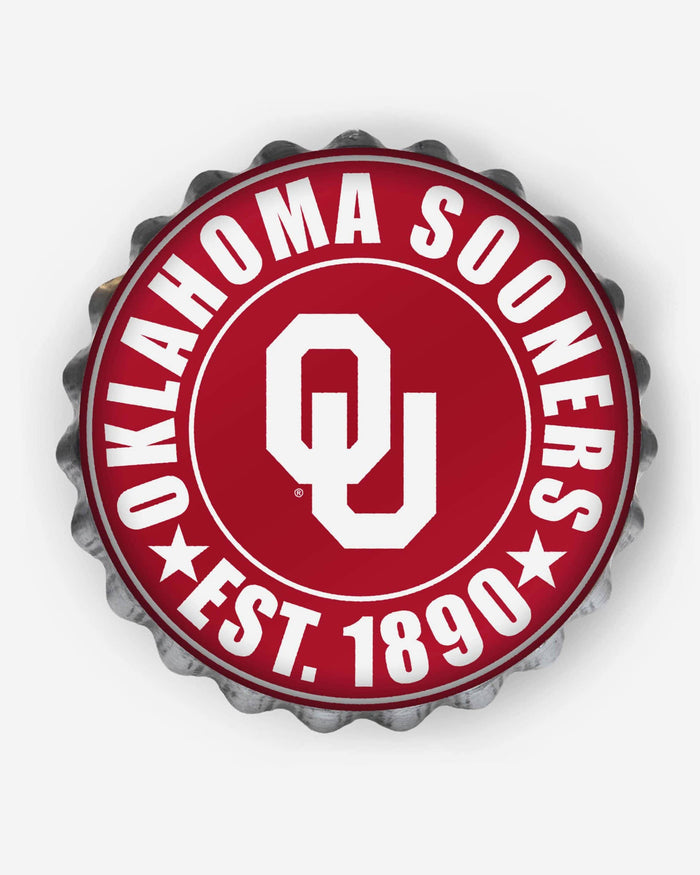 Oklahoma Sooners Bottle Cap Wall Sign FOCO - FOCO.com